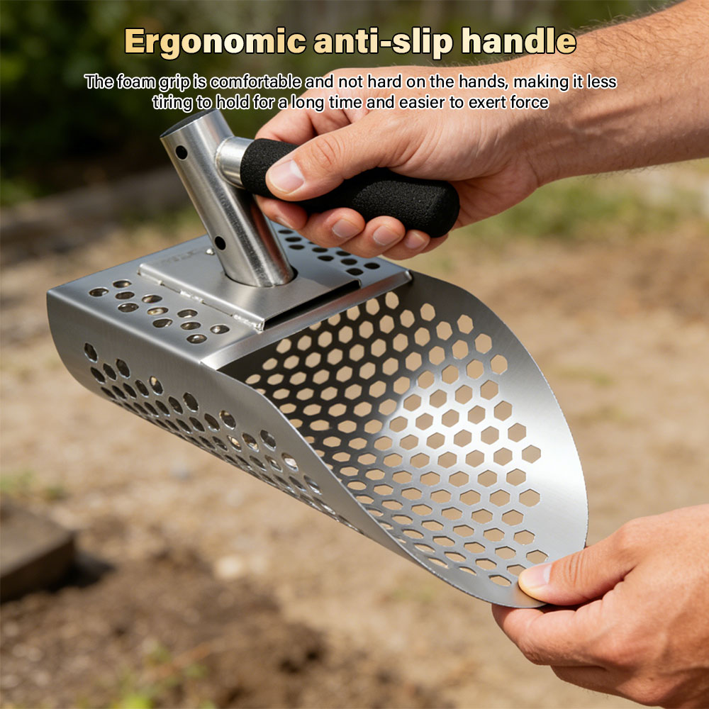 Treasure Hunting Shovel Digging Tool - Portable Stainless Steel Metal Detecting Sand
