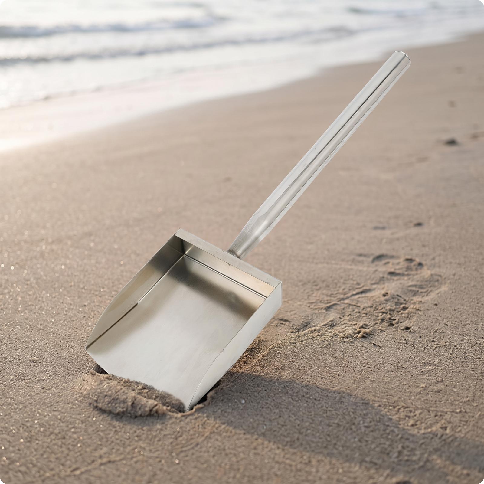 Treasure Hunting Shovel Digging Tool - Stainless Steel Beach Sand Sieve Shovel