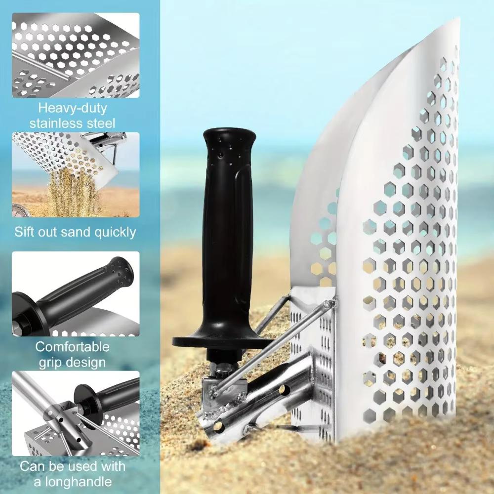 Sand Scoop Stainless Steel Beach Digging - Rustproof Stainless Steel Beach Sand Scoop