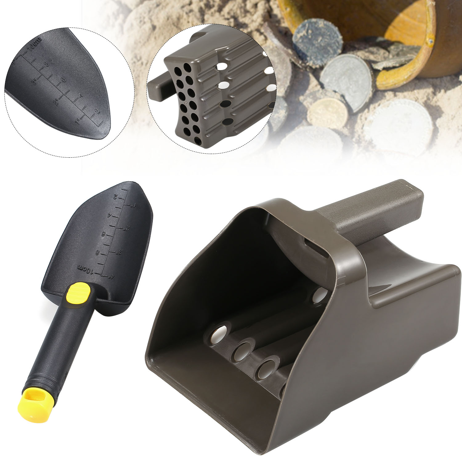 Treasure Hunting Shovel Digging Tool - Sand Scoop and Shovel Set Digging