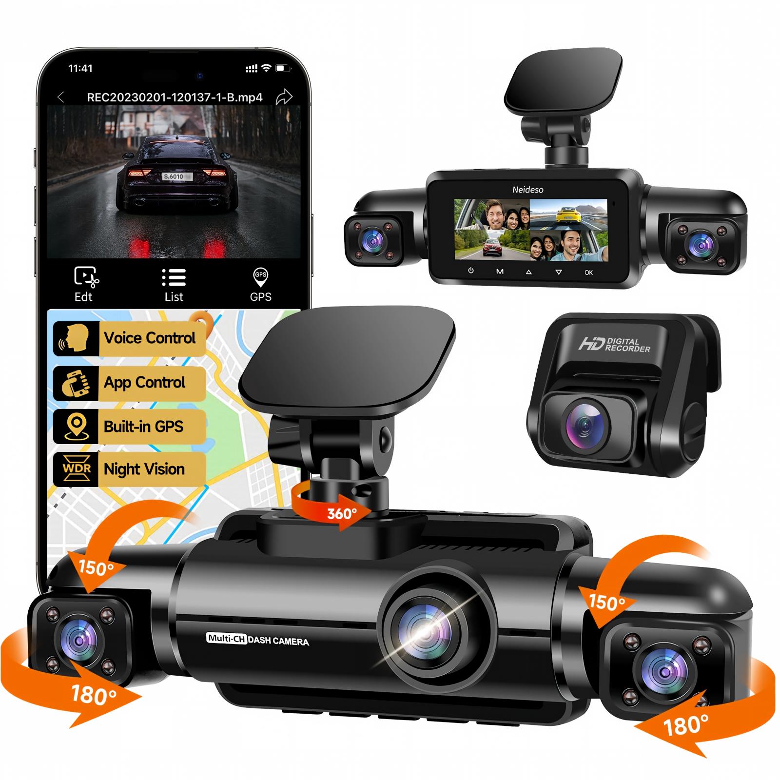 Ground Penetrating Radar Scanner - HUPEJOS V60-4CH 4K+1080P Dash Cam,Super Night
