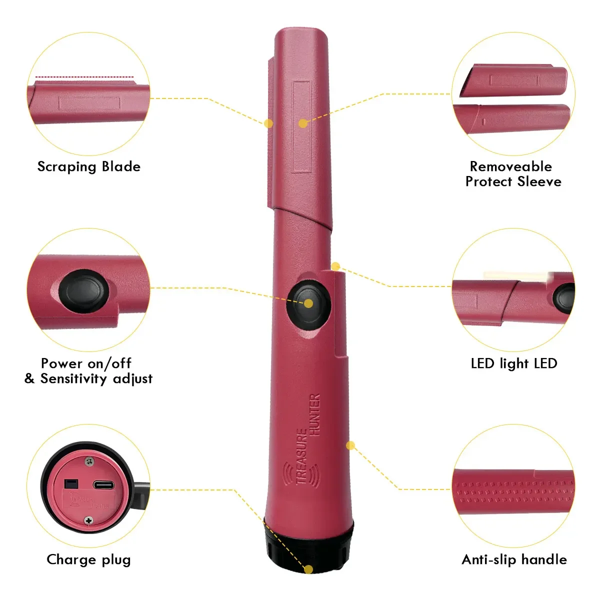 Treasure Hunter GT110-Plus Pin - Waterproof Metal Detector Pinpointer ulasan dan harga