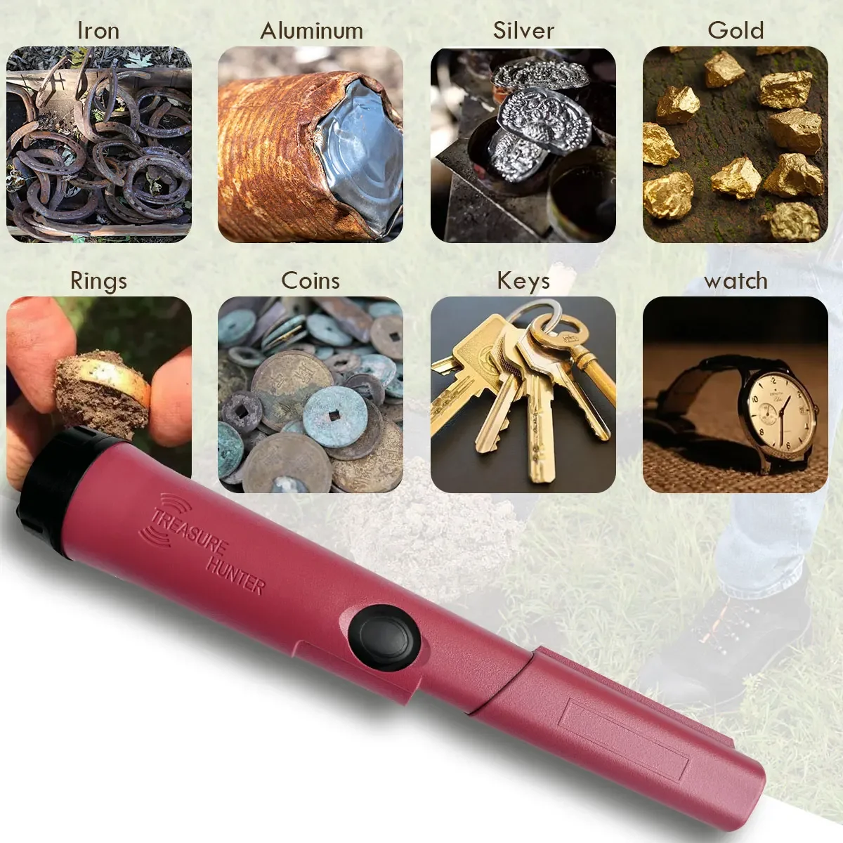 Treasure Hunter GT110-Plus Pin - Waterproof Metal Detector Pinpointer ulasan dan harga