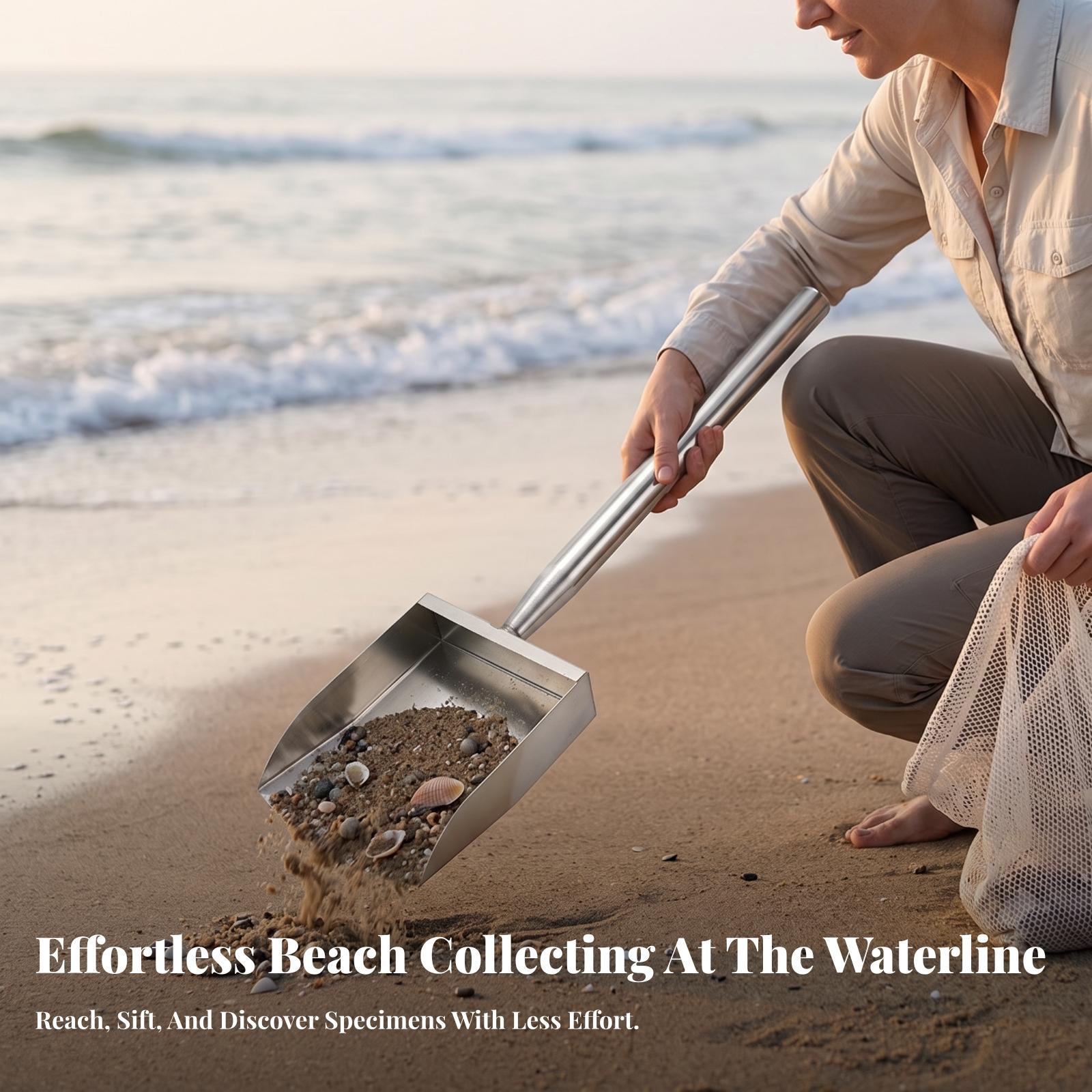 Stainless Steel Beach Sand Sie - Treasure Hunting Shovel Digging Tool ulasan dan harga