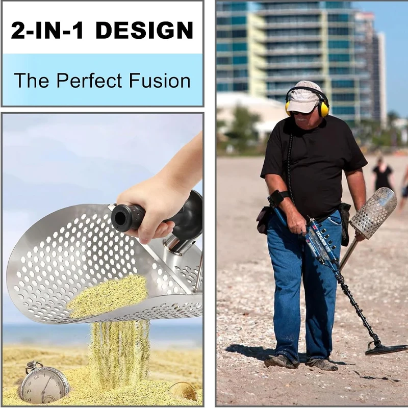 Rustproof Stainless Steel Beac - Sand Scoop Stainless Steel Beach Digging ulasan dan harga