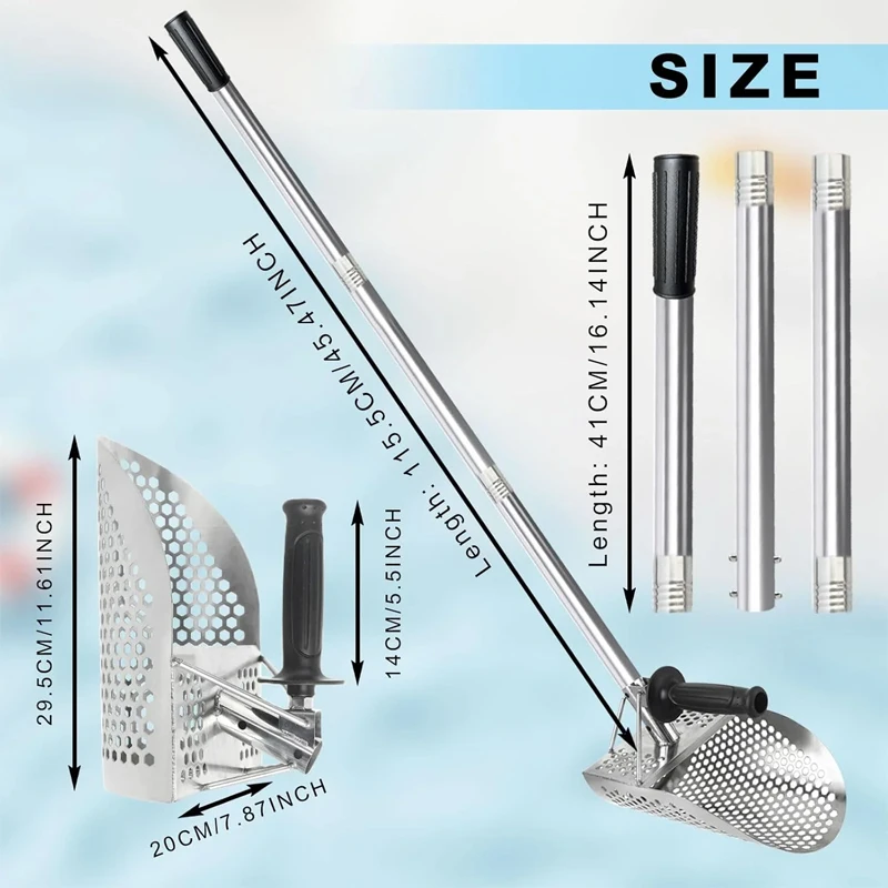 Rustproof Stainless Steel Beac - Sand Scoop Stainless Steel Beach Digging ulasan dan harga