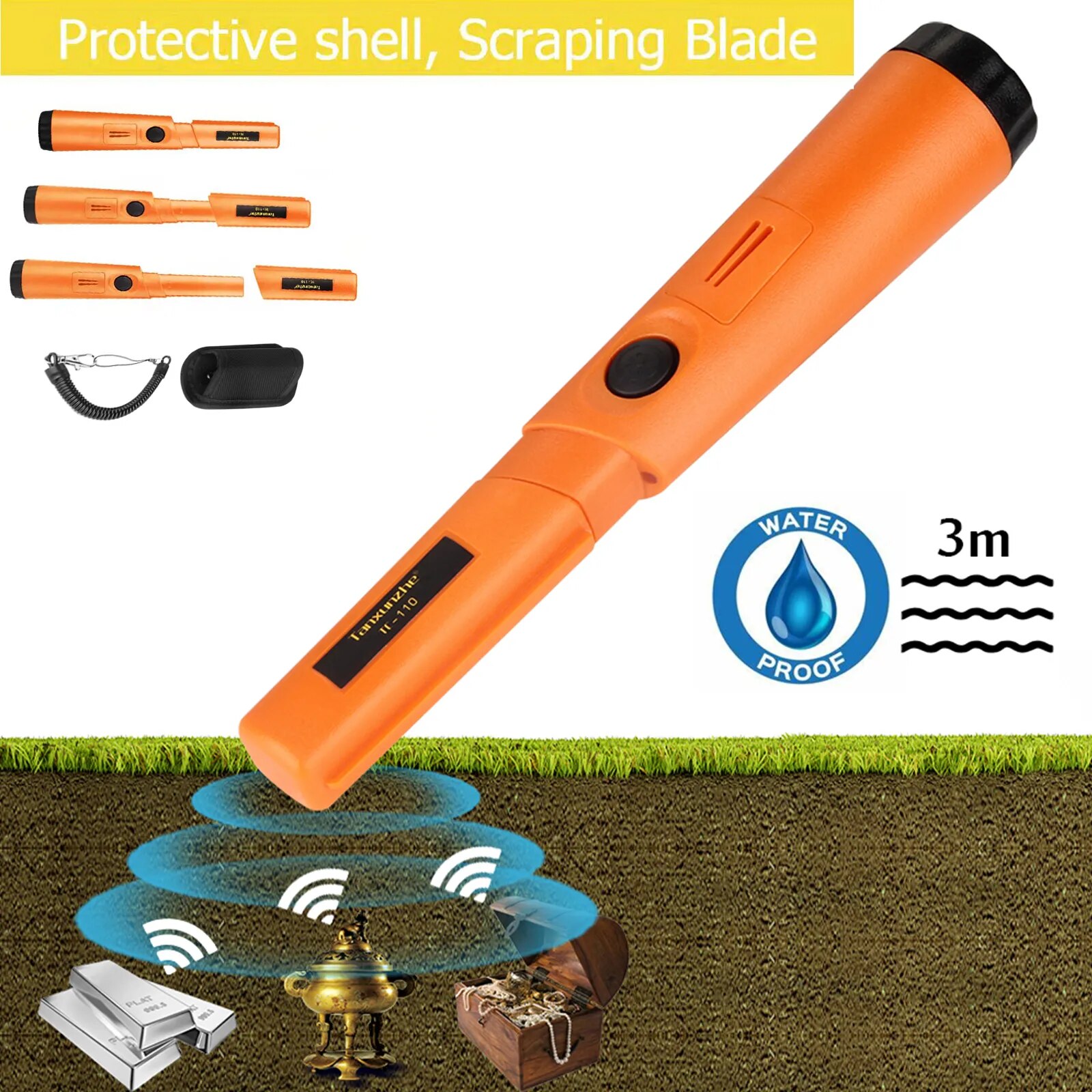 TC-110 High Quality Handheld M - Waterproof Metal Detector Pinpointer ulasan dan harga
