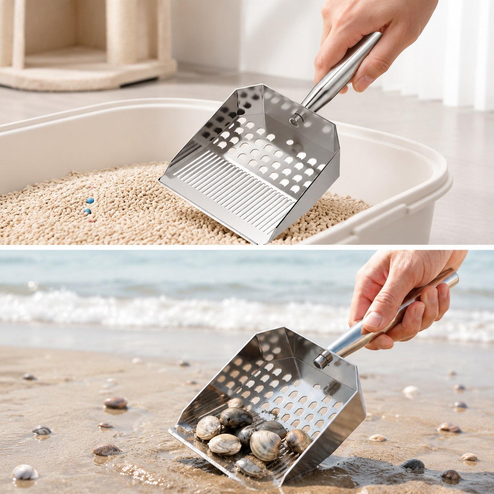 Beach Shovel Sturdy Multipurpo - Sand Scoop Stainless Steel Beach Digging ulasan dan harga
